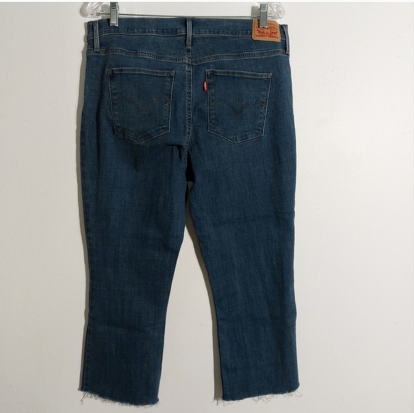 Levi's Blue Denim Cutoff Raw Edge Hem  Jeans Size 34 - Picture 4 of 8